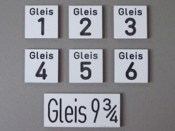 Zeige Details für Nummernschild für Gleis Bild von Nummernschild für Gleis